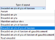 Sélection du type d’appui
