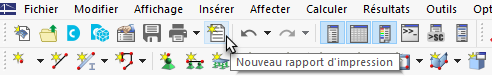 Bouton « Nouveau rapport d’impression »