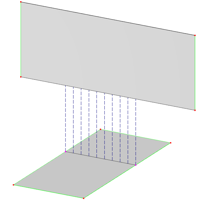 Type de lien « Ligne à surface »