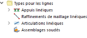 Types de lignes dans le navigateur