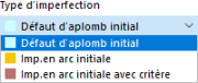 Sélection du type d’imperfection