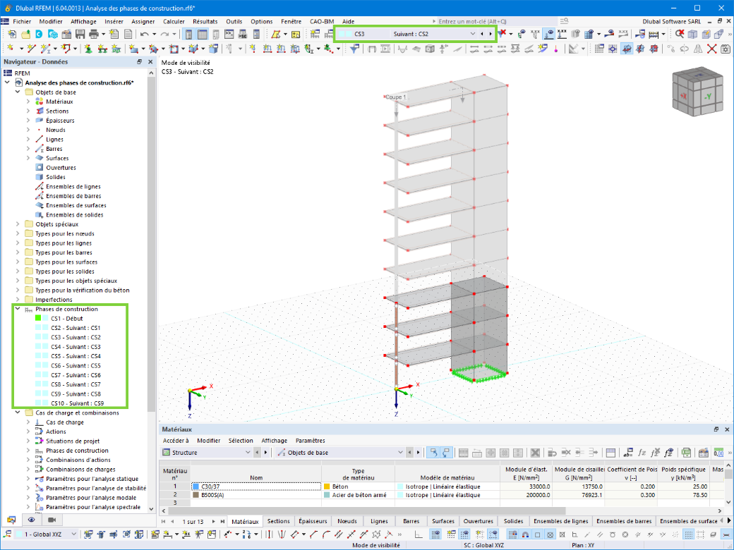 Phases de construction