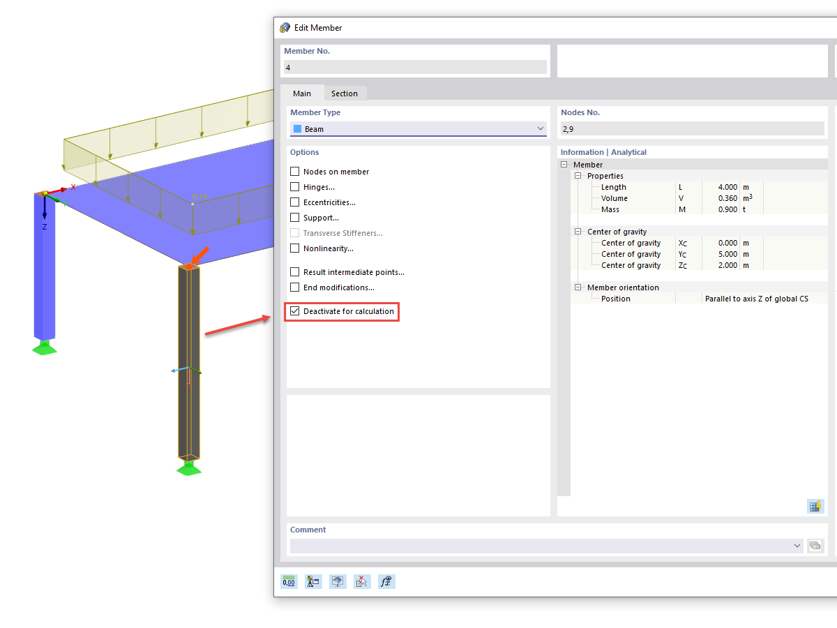 FAQ 005064 | N'y a-t-il plus de barres nulles dans RFEM 6 et RSTAB 9 ? Comment exclure une barre du calcul ?
