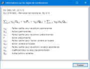 Informations sur les règles de combinaison