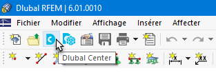 Bouton « Dlubal Center »