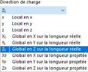 Sélection de la direction de charge