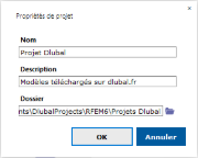 Modifier les propriétés du projet