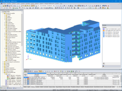 Modèle de structure en bois de l'hôtel dans RFEM