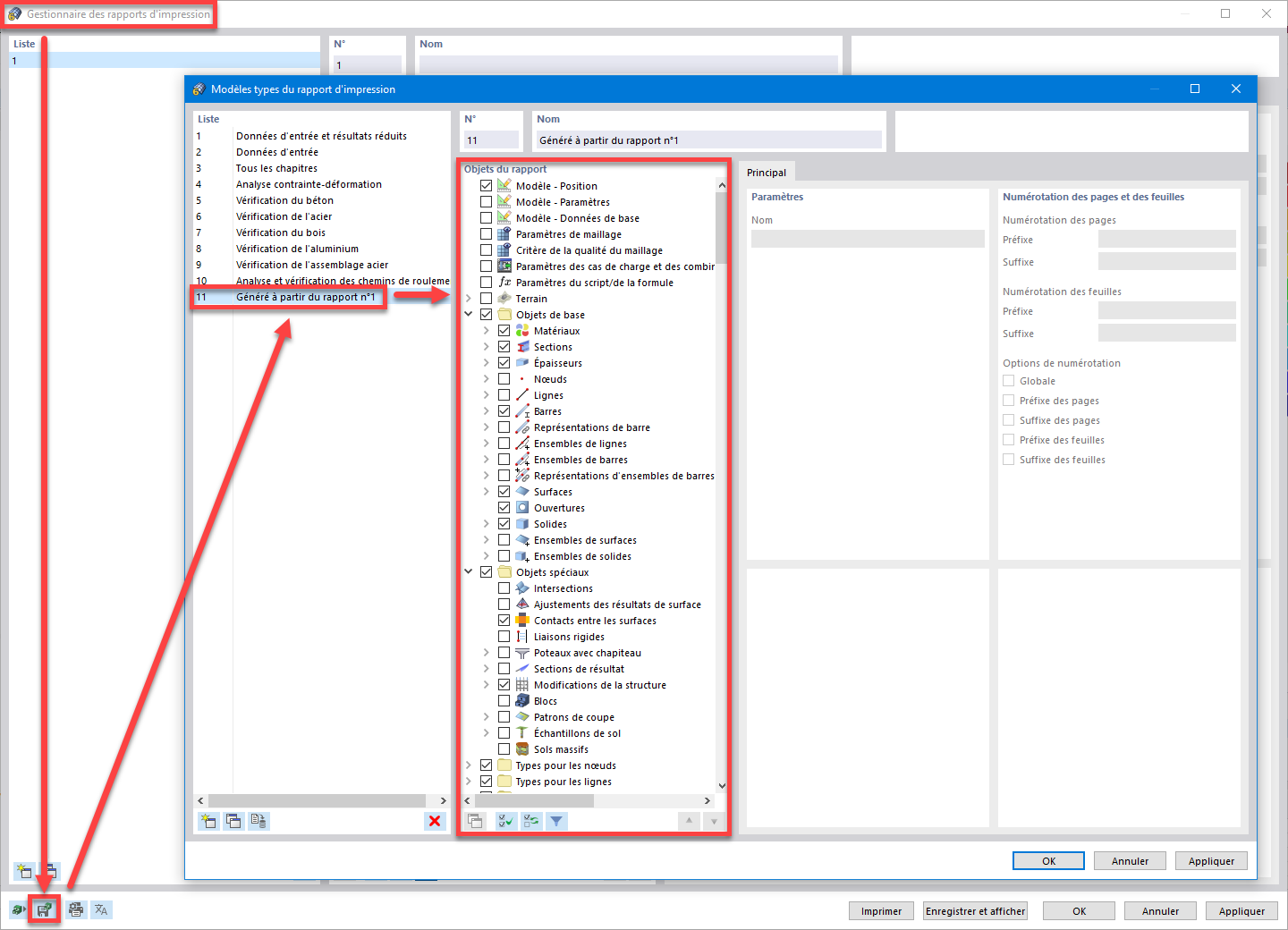 FAQ 005119 | Comment créer des rapports d’impression standardisés avec RFEM 6 et RSTAB 9 et les enregistrer comme modèle-type sur d’autres ordinateurs ?