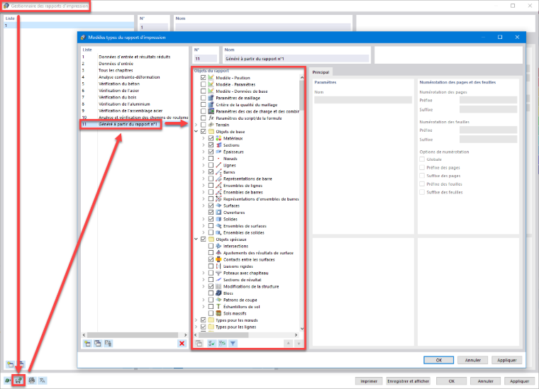 FAQ 005119 | Comment créer des rapports d’impression standardisés avec RFEM 6 et RSTAB 9 et les enregistrer comme modèle-type sur d’autres ordinateurs ?