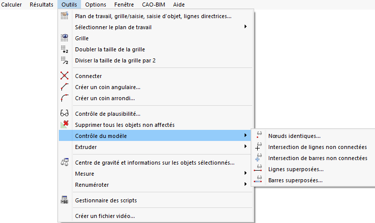 Appeler les fonctionnalités de contrôle du modèle