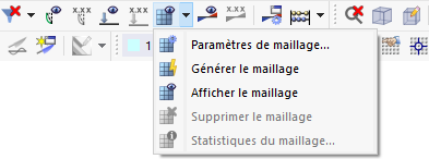 Bouton de liste « Maillage »
