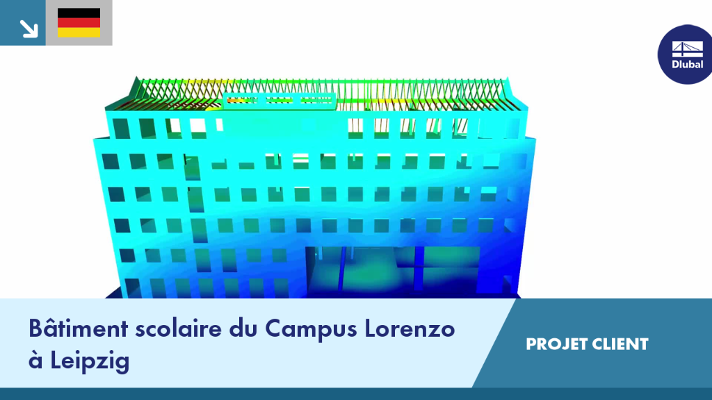 Bâtiment scolaire moderne sur le campus Lorenzo à Leipzig alliant une architecture innovante