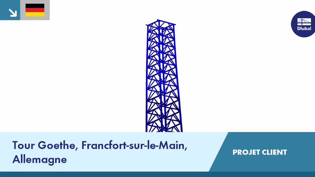 Vue de la tour Goethe à Francfort dans le cadre d’un projet de construction
