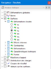 Sélection des déformations locales de surfaces dans le navigateur