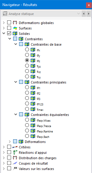 Sélectionner les contraintes des solides dans le Navigateur