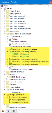 Entrées pour les modules complémentaires d’analyse dynamique dans le navigateur