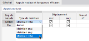 Sélection du type de maintien