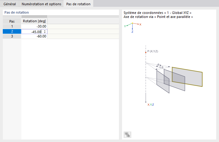 Définir différents angles de rotation pour les copies