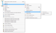 Diviser la barre via le menu contextuel