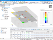 Vérification du poinçonnement dans RFEM avec ratio de vérification v-Ed et v-Rd,c