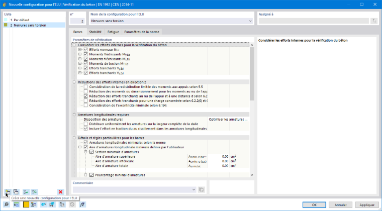 Modifier la configuration pour l’ELU