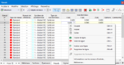 Fonctions du menu contextuel du tableau