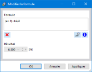 Boîte de dialogue « Modifier la formule »