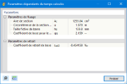 Paramètres dépendants du temps calculés