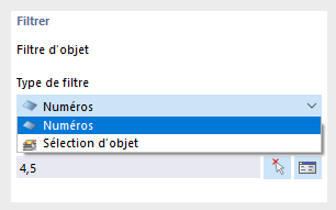 Définition du type de filtre