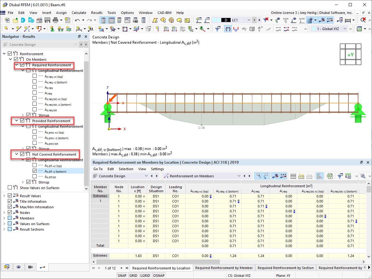 FAQ 005194 | Le module complémentaire Vérification du béton dans RFEM 6 permet-il de vérifier automatiquement les armatures de barre et de surface ?