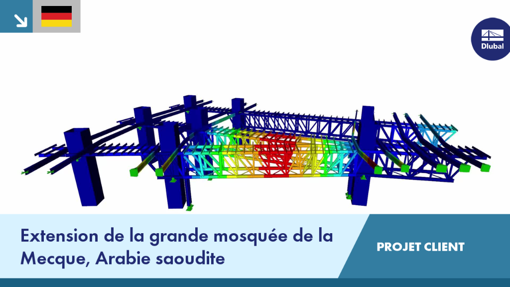 Visualisation de l’extension de la Grande Mosquée de La Mecque, basée sur un projet client. La construction présente des détails architecturaux impressionnants.