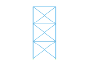 Structure en acier avec barres en traction