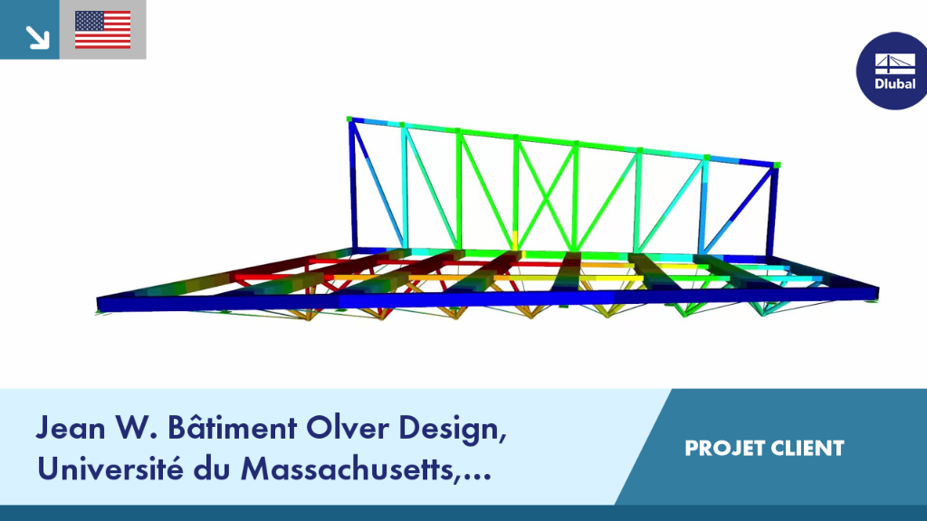 Vue extérieure du bâtiment John W. Olver Design à l’Université du Massachusetts