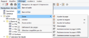 Menu du rapport d’impression « Affichage »