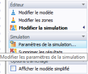 Modifier les paramètres de simulation