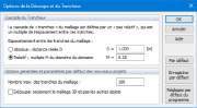 Options de la découpe et du trancheur