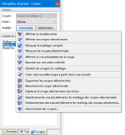 Fonctions « Commandes » pour les coupes de géométrie