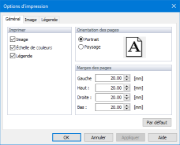 Options d’impression, Général