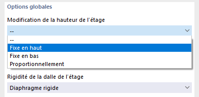 Modification de la hauteur de l’étage