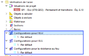 Configurations par défaut pour la vérification de l’acier à l’ELU, à l’ELS et au feu