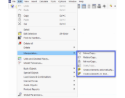 Outils de modélisation dans le menu « Modifier »