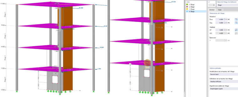 Modification de la hauteur d’étage - étage 0 fixe en haut