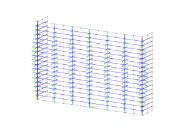 Modèle 3D de la façade acier-verre dans RSTAB (© SuP Ingenieure GmbH)