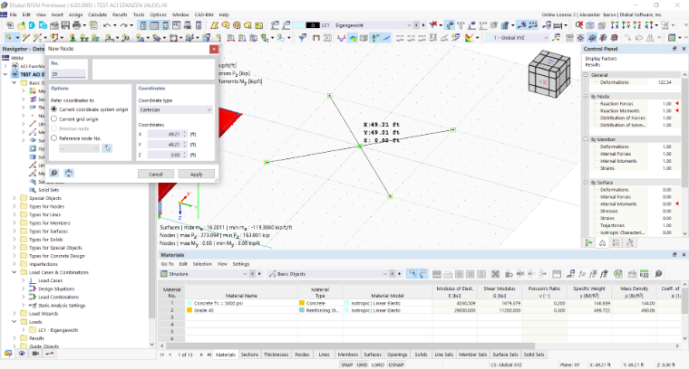FAQ 005237 | Existe-t-il un moyen de générer des nœuds aux intersections de lignes sans diviser la ligne dans RFEM 6 ?