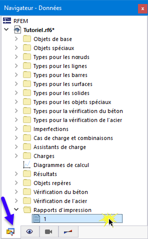 Ouverture du rapport d’impression