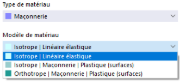 Modèles de matériaux pour la maçonnerie