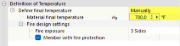 Configuration de résistance au feu avec température définie manuellement - Vérification de l’acier selon l’EN 1993