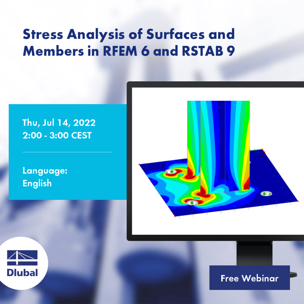 Analyse des contraintes des surfaces et des éléments dans RFEM 6 et RSTAB 9