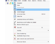 Fonction de menu « Console »